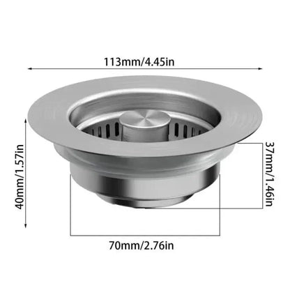 🔥LAST DAY 53% OFF-Upgraded 3 in 1 Kitchen Sink Drain Strainer
